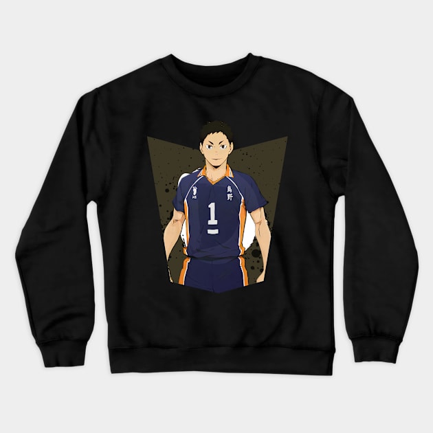 Haikyuu!!: Daichi Sawamura Ink Design Crewneck Sweatshirt by InalZ